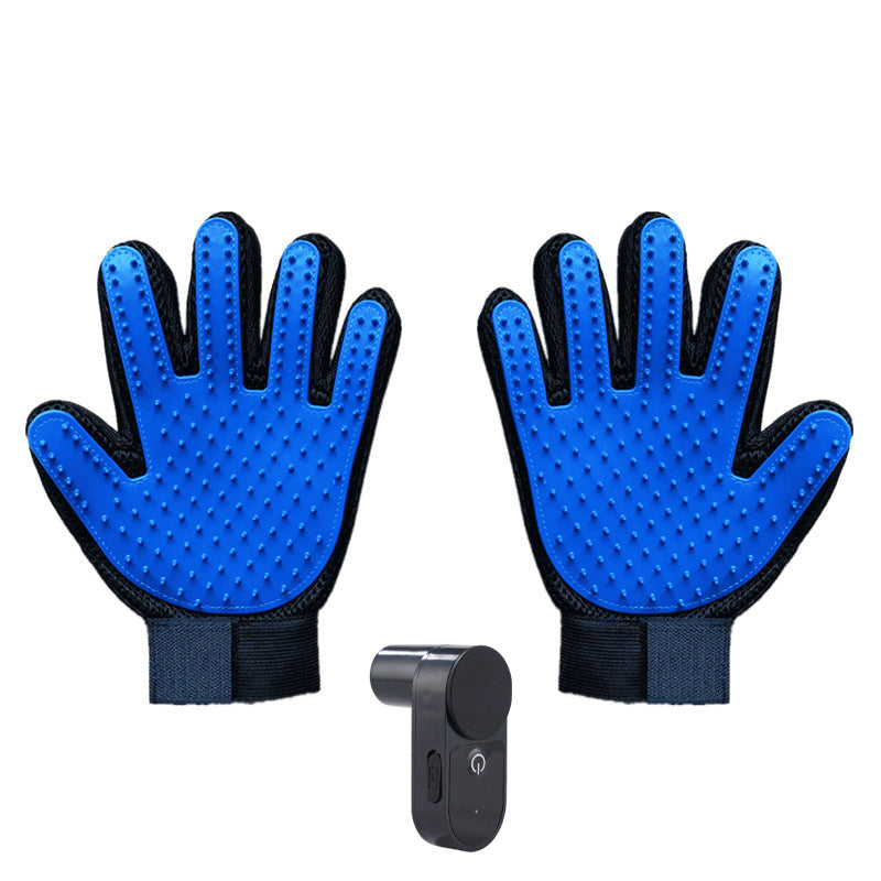 Pet Hair Removal Glove for Dogs & Cats, Soft Rubber Bristles Grooming Glove, Massage & Deshedding Tool for Shedding Fur