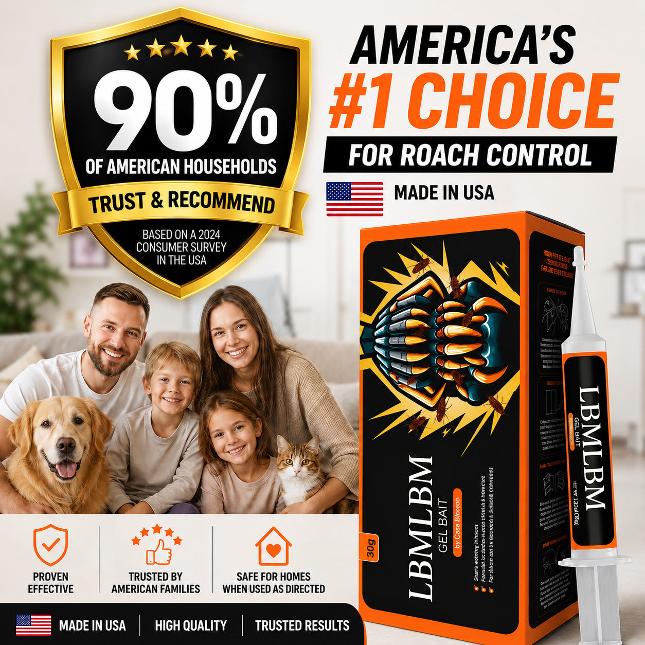 🔥Limited-Time Offer – Save 50% Today🔥LBMLBM Cockroach Gel Bait (New Upgraded Formula)