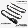 Dog Leash, 6 FT Double-Sided Reflective, Padded Handle Nylon Heavy Duty Leashes for Medium & Large Dogs Walking, Black