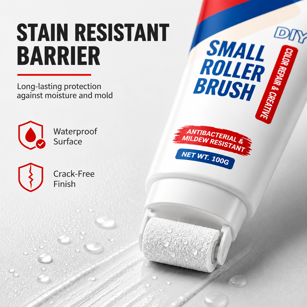 🧱🖌️✨Waterproof Wall Repair Paste with Integrated Small Roller Brush