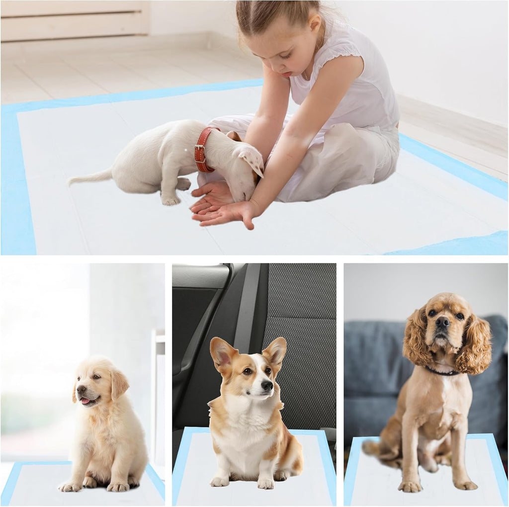 Dog Puppy Pads Leak-Proof 50 Count 22"x 22",Heavy Duty Disposable Pee Pads 5 Layer for Dogs Cats and Small Pets