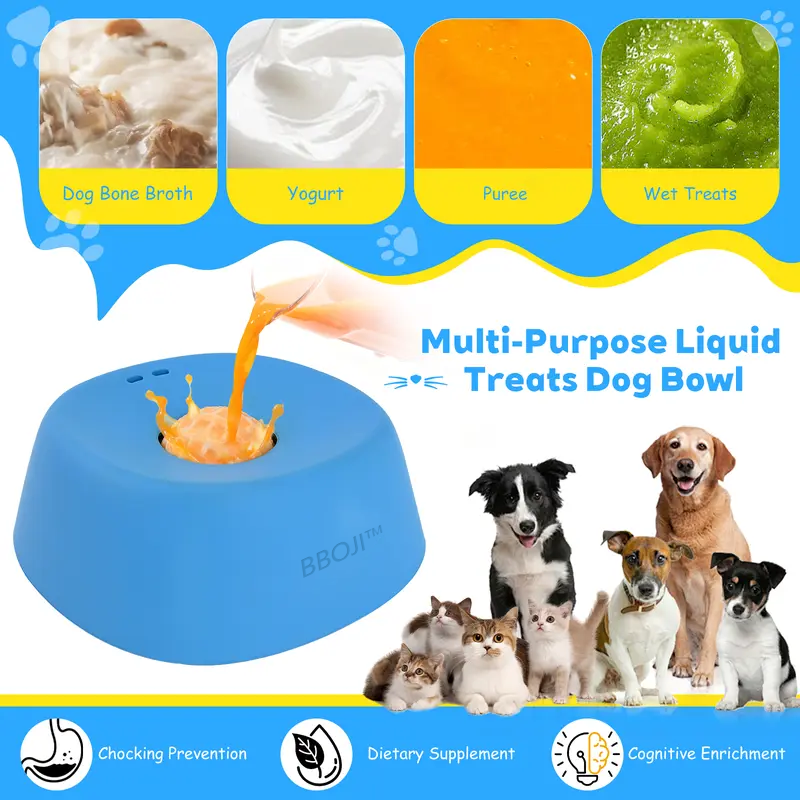 🐾BBOJI™ Vet-Recommended Slow Feeder Bowl for Dogs & Cats - Interactive Anti-Gulping Pet Dish for Healthy Tummies