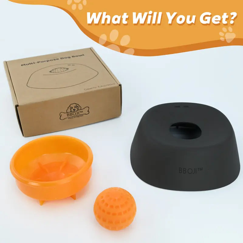🐾BBOJI™ Vet-Recommended Slow Feeder Bowl for Dogs & Cats - Interactive Anti-Gulping Pet Dish for Healthy Tummies