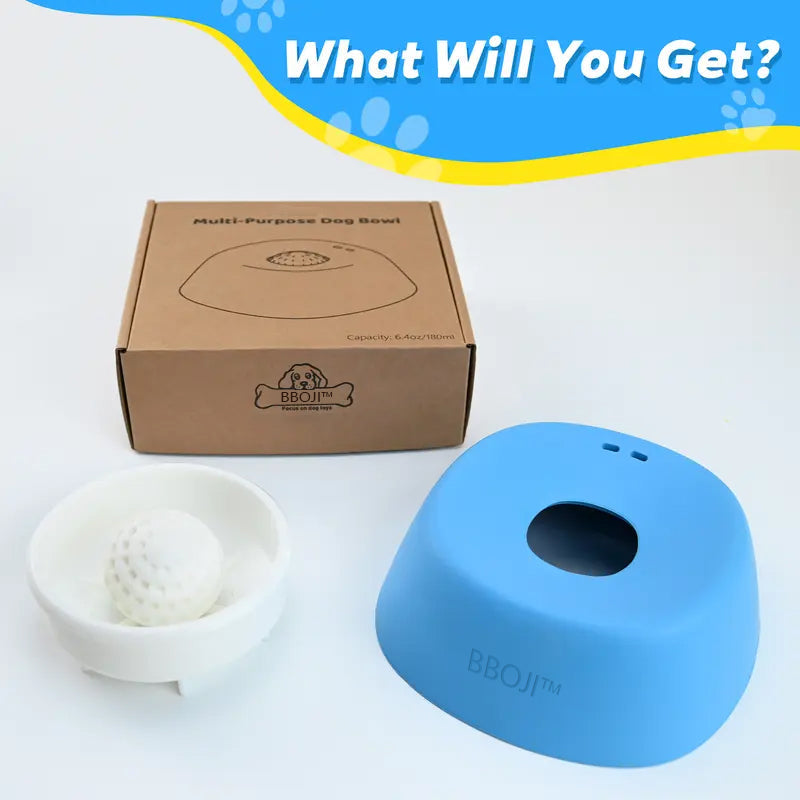 🐾BBOJI™ Vet-Recommended Slow Feeder Bowl for Dogs & Cats - Interactive Anti-Gulping Pet Dish for Healthy Tummies